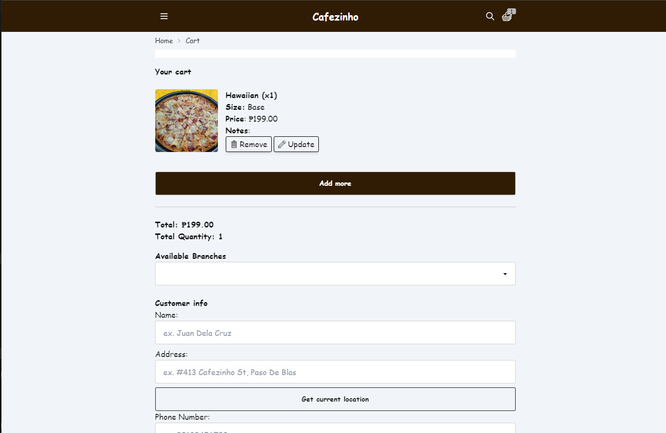Customer Cart 1