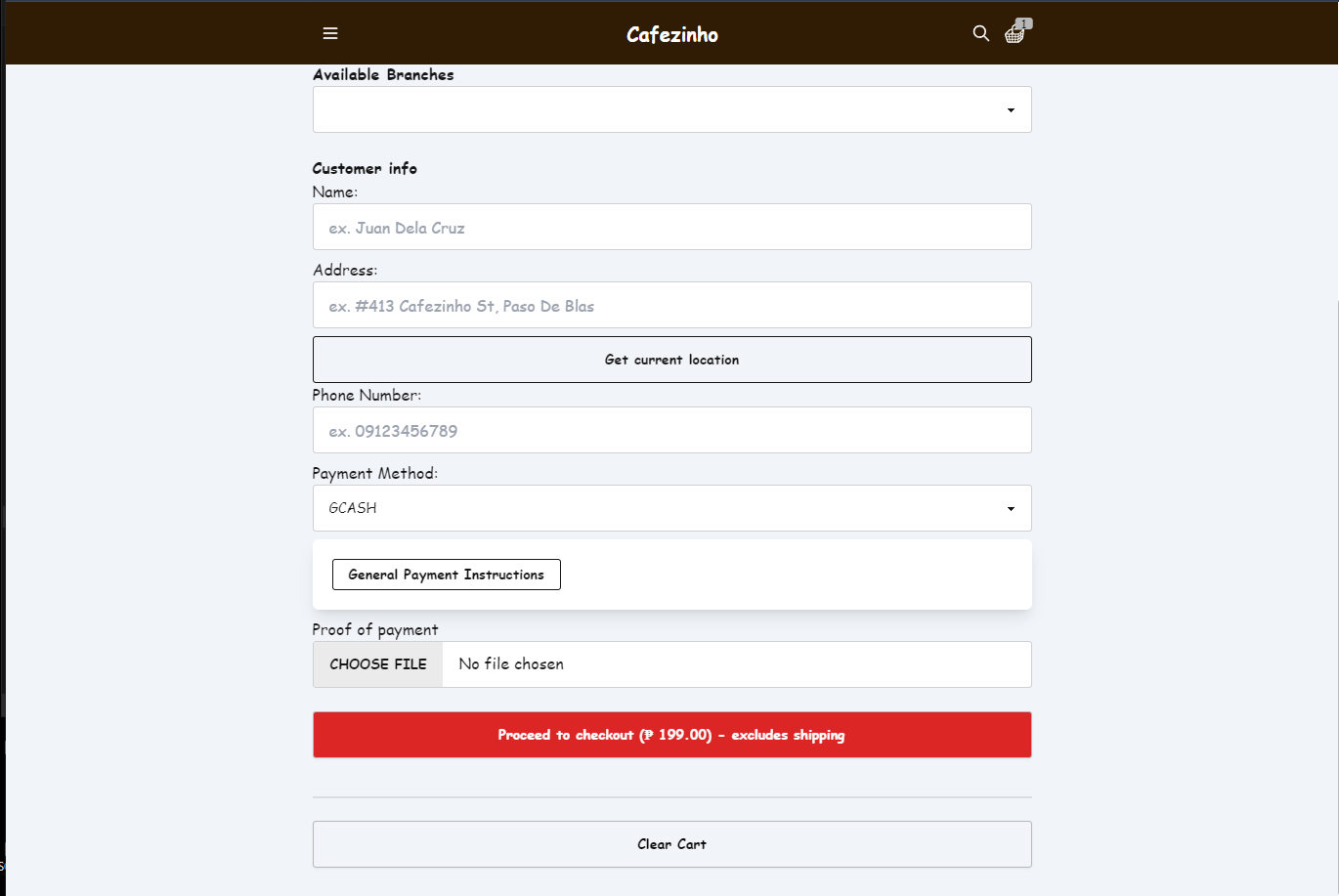 Customer Cart 2